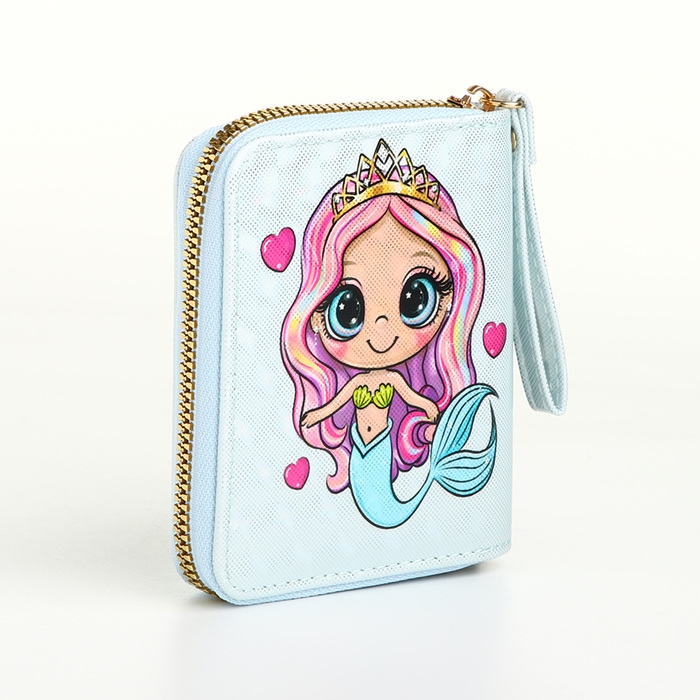 Кошелёк на молнии, цвет голубой Кошелёк на молнии, цвет голубой