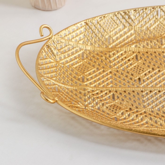 Поднос &laquo;Ренессанс&raquo;, 45&times;26,5&times;3 см, цвет золотой