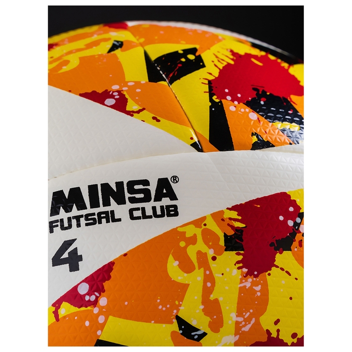 Футбольный мяч MINSA Futsal Club, гибридная сшивка, 12 панелей, р. 4, PU Футбольный мяч MINSA Futsal Club, гибридная сшивка, 12 панелей, р. 4, PU