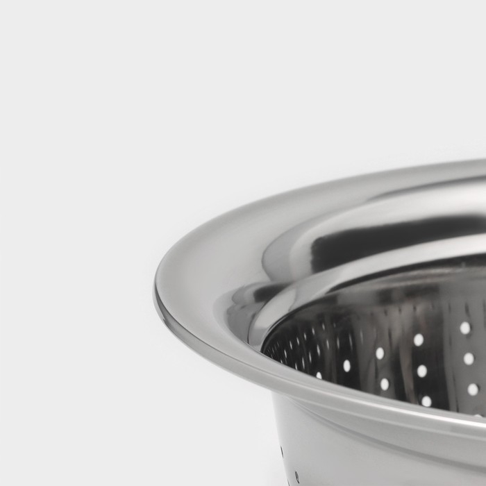 Дуршлаг из нержавеющей стали с ручкой «Эдвин», 39×24×9 см, цвет ручки МИКС Дуршлаг из нержавеющей стали с ручкой «Эдвин», 39×24×9 см, цвет ручки МИКС