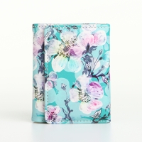 Кошелёк женский на кнопке, цвет бирюзовый Кошелёк женский на кнопке, цвет бирюзовый