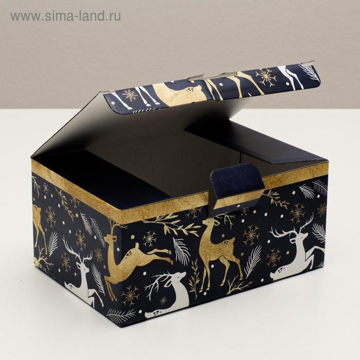 Коробка подарочная новогодняя складная «Новогоднее волшебство», 22 х 15 х 10 см, Новый год Коробка подарочная новогодняя складная «Новогоднее волшебство», 22 х 15 х 10 см, Новый год