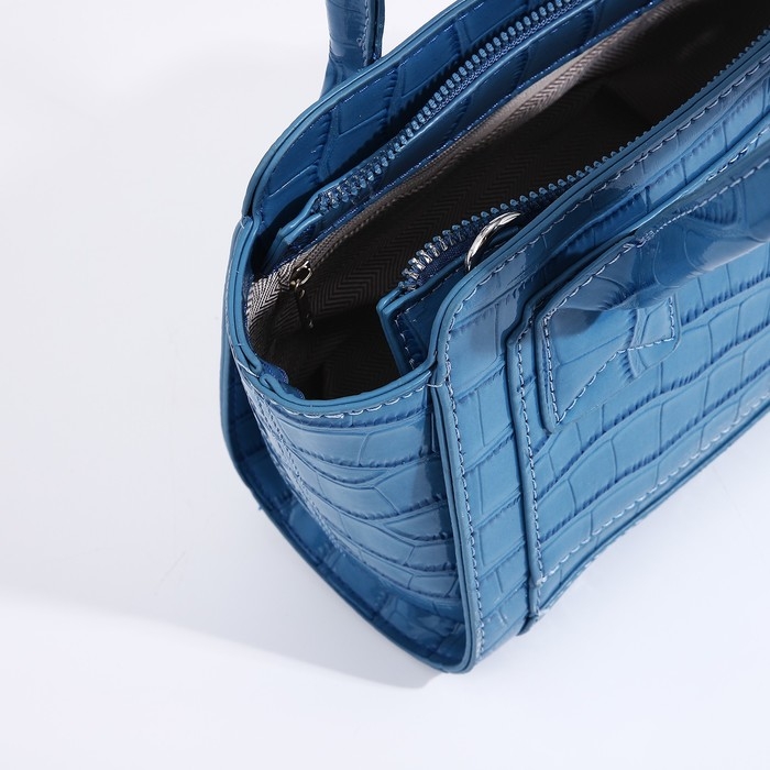 Сумка женская тоут на молнии, цвет голубой Сумка женская тоут на молнии, цвет голубой