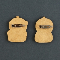 Значки деревянные, неразлучники &laquo;Крякнутые&raquo;, 2 шт., 8 х 12 см.