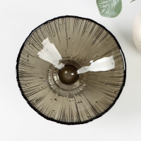 Ваза стеклянная для фруктов «Фейерверк», 350 мл, 15×7,5 см, цвет серый Ваза стеклянная для фруктов «Фейерверк», 350 мл, 15×7,5 см, цвет серый