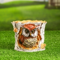 Фигурное кашпо "Филин в березовом дупле" 12х15см Фигурное кашпо "Филин в березовом дупле" 12х15см