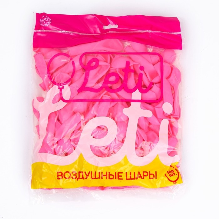 Шар латексный 5", пастель, набор 100 шт., водные бомбочки, цвет розовый