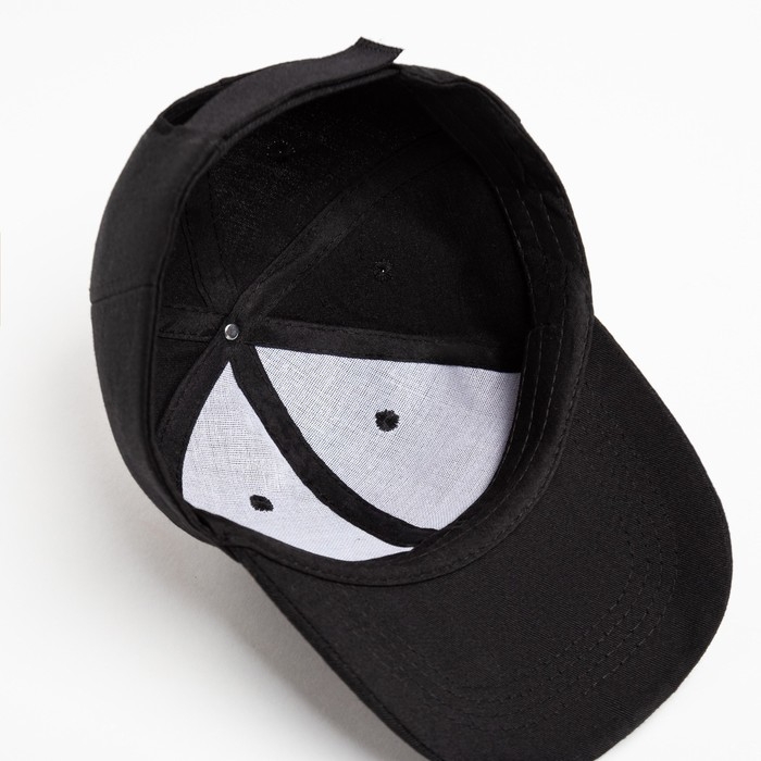 Кепка однотонная MINAKU, цвет чёрный, р-р 52-54