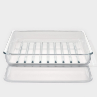 Форма для запекания и выпечки из жаропрочного стекла прямоугольная Доляна, 3 л, 34,5&times;28,5&times;4,6 см