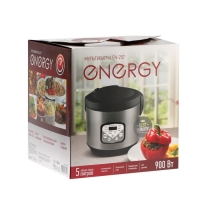 Мультиварка ENERGY EN-257, 900 Вт, 5 л, 10 программ, антипригарное покрытие, чёрная Мультиварка ENERGY EN-257, 900 Вт, 5 л, 10 программ, антипригарное покрытие, чёрная