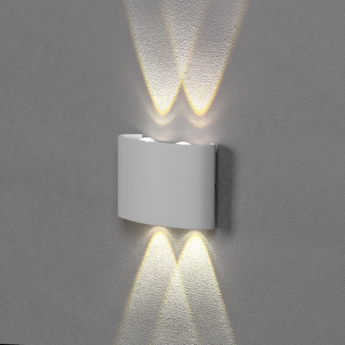 Светильник фасадный «Полусфера», FSD-072, 4 Вт, 4000К, 2 луча, IP65, 220 В, пластик, белый 1008420 Светильник фасадный «Полусфера», FSD-072, 4 Вт, 4000К, 2 луча, IP65, 220 В, пластик, белый 1008420