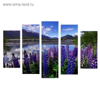 Модульная картина "Берег" (2-23х52; 2-24х70; 1-24х80) 120х80см Модульная картина "Берег" (2-23х52; 2-24х70; 1-24х80) 120х80см