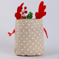 Новый год! Мешок для подарков с рогами, 22 × 12 см, виды МИКС Новый год! Мешок для подарков с рогами, 22 × 12 см, виды МИКС