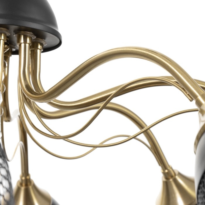 Люстра "Рикардо" 8хЕ27 40Вт черный 71х71х38-65см BayerLux