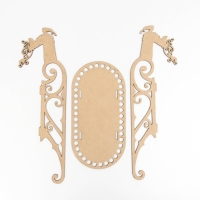 Заготовка для вязания "Сани. Вид 8" набор 3 детали, донышко 20х10 см