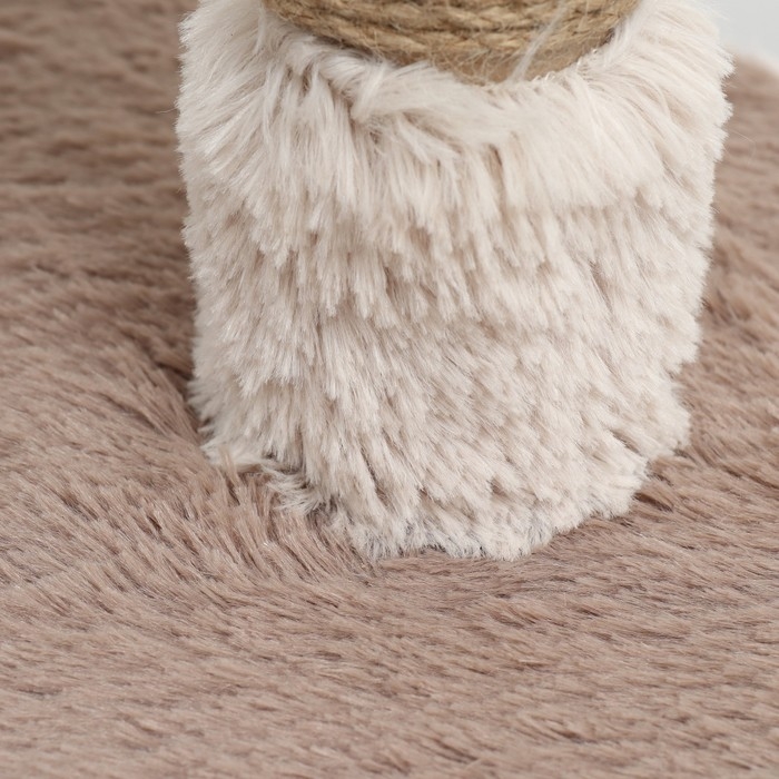 Домик для кошек с когтеточкой, с овальной полкой, 54 х 34 х 80 см, коричневая Домик для кошек с когтеточкой, с овальной полкой, 54 х 34 х 80 см, коричневая