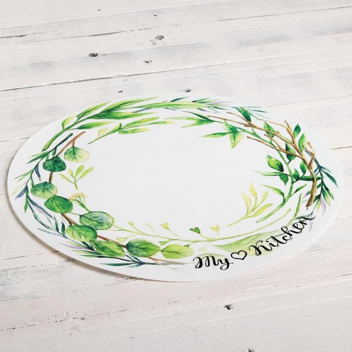 Салфетка сервировочная, плейсмат &laquo;Акварельный венок&raquo;, 30 см