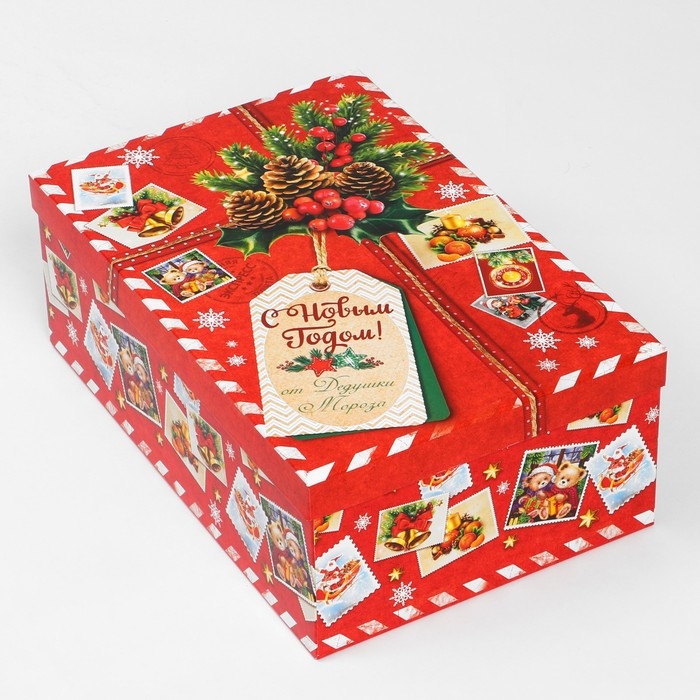 Набор коробок подарочных 15 в 1 &laquo;Почта&raquo;, 12 х 7 х 4 см - 46,6 х 35,2 х 17.5 см, Новый год