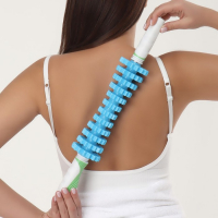 Массажёр &laquo;Скалка&raquo;, универсальный, 12 колёс, d = 7 &times; 45 см, цвет МИКС