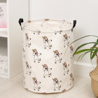 Корзина бельевая текстильная Доляна &laquo;Единороги&raquo;, 40&times;40&times;48,5 см