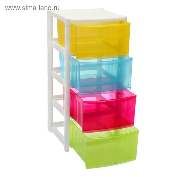 Комод 4-х секционный &laquo;Радуга&raquo;, разноцветный