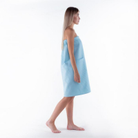 Полотенце банное Этель &laquo;Парео&raquo; с карманом 80*140 см. цв.небесный, 100% хл, вафля 240 г/м2