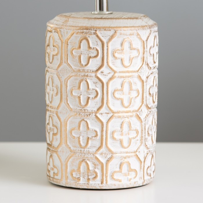 Настольная лампа Настольная лампа "Августа" Е14 40Вт бело-золотой 22х22х34 см RISALUX