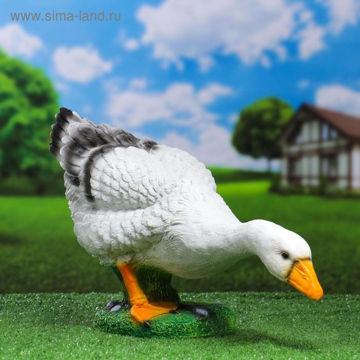 Садовая фигура Садовая фигура "Гусь шея вниз" 50х18х30см