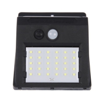 Садовый светильник на солнечной батарее с датчиком движения, накладной, 9.5 &times; 13 &times; 5 см, 30 LED, свечение белое