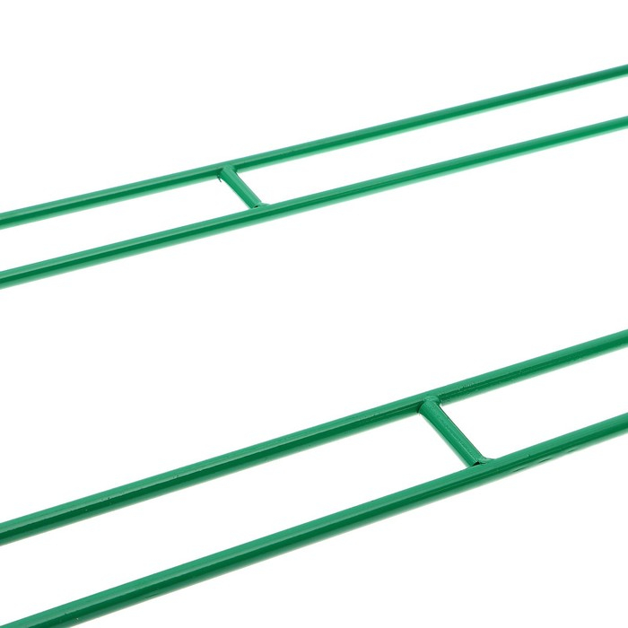 Ограждение декоративное, 55 &times; 500 см, 5 секций, металл, зелёное, &laquo;Газонный&raquo;