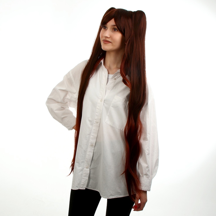 Карнавальный парик &laquo;Аниме&raquo; цвет каштановый с хвостами