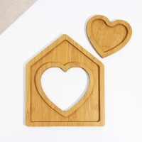 Менажница деревянная сборная &laquo;Дом&raquo;, 24 х 20.6 см