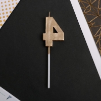 Свеча для торта, цифра &laquo;4&raquo;, 11,5 х 2,3 см
