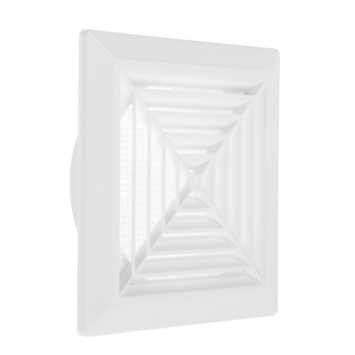 Площадка торцевая ZEIN Люкс Л160/125ДФ, 160х160 мм, с круглым фланцем d=125 мм, с решеткой