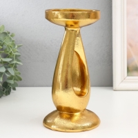 Подсвеник полистоун на 1 свечу "Капля" золото 10,5х10,5х20,5 см Подсвеник полистоун на 1 свечу "Капля" золото 10,5х10,5х20,5 см