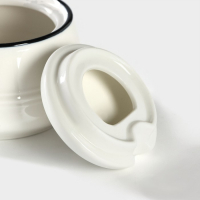 Сахарница фарфоровая с ложкой Magistro «Морской бриз», 250 мл, цвет белый Сахарница фарфоровая с ложкой Magistro «Морской бриз», 250 мл, цвет белый