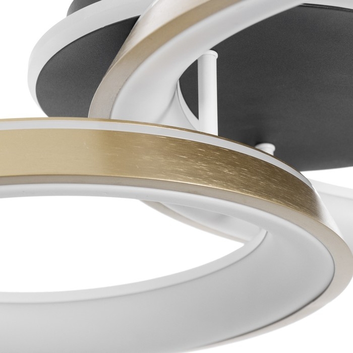 Люстра с ПДУ Люстра с ПДУ "Анелло" 2хLED 3000-6000К 184Вт черно-золотой 86х60х16 см BayerLux