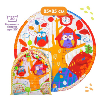 Развивающий коврик с дугами &laquo;Совушка&raquo;, 85х85 см.