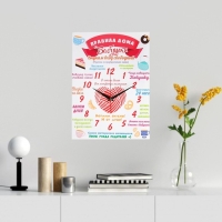 Часы-картина настенные, интерьерные "Правила дома бабушки", 30 х 40 см, на холсте, бесшумные Часы-картина настенные, интерьерные "Правила дома бабушки", 30 х 40 см, на холсте, бесшумные