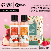 Подарочный набор косметики &laquo;Уютной зимы!&raquo;, гель для душа и пена для ванны, 2 х 100 мл, Новый Год