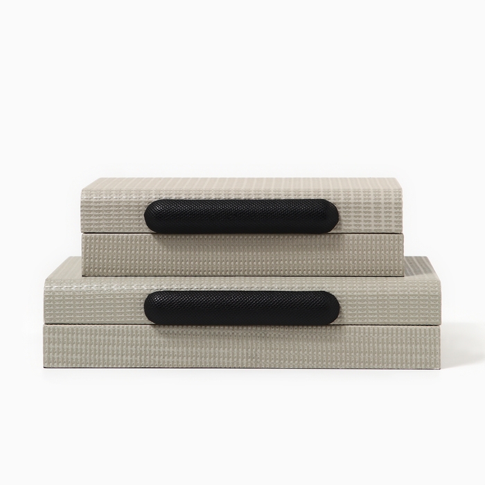 Шкатулка для украшений &laquo;Минимализм&raquo; экокожа, набор 2 шт.