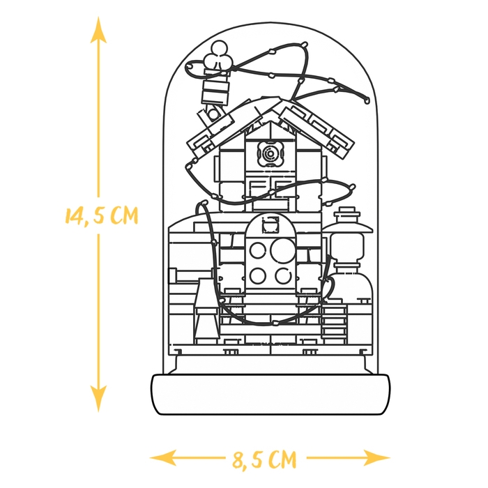 Конструктор блочный ночник «Домик», 132 деталей, с гирляндой Конструктор блочный ночник «Домик», 132 деталей, с гирляндой