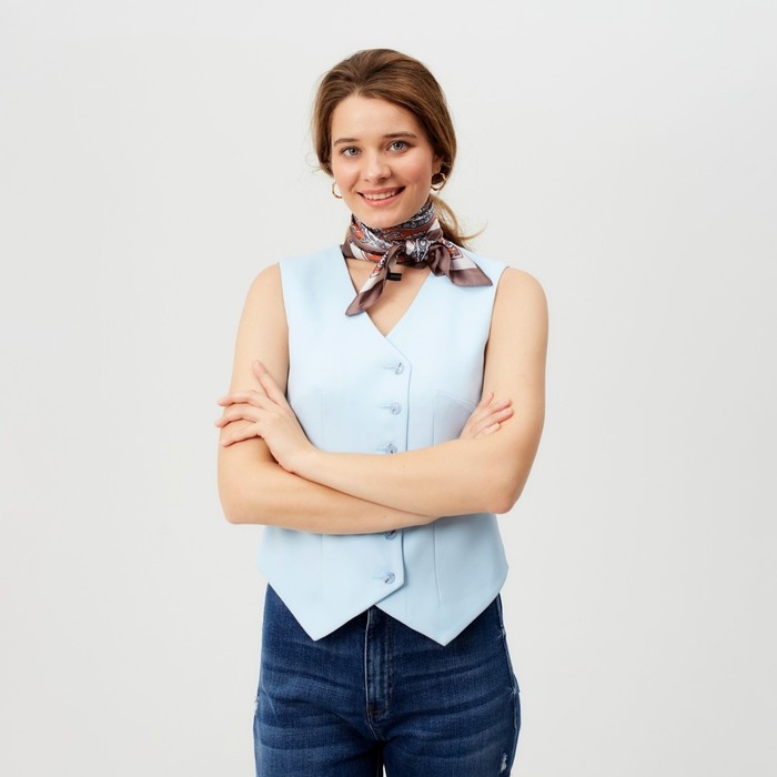 Платок женский MINAKU р-р 70*70 см, цвет коричневый