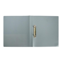 Папка на 2 кольцах А4, Calligrata, 27 мм, 700 мкм, внутренний и торцевой карман, серая Папка на 2 кольцах А4, Calligrata, 27 мм, 700 мкм, внутренний и торцевой карман, серая