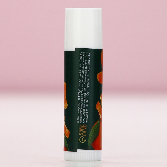 Бальзам для губ, 10 г, аромат мандарина, Новый Год