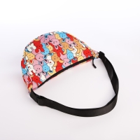 Сумка молодёжная на молнии, цвет разноцветный/розовый Сумка молодёжная на молнии, цвет разноцветный/розовый