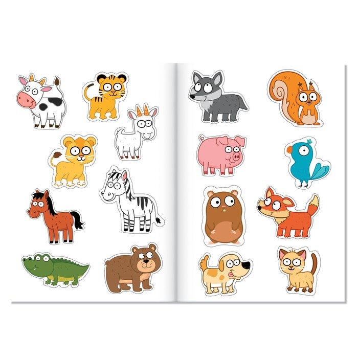 Набор с наклейками &laquo;Весёлые половинки&raquo;, Синий трактор