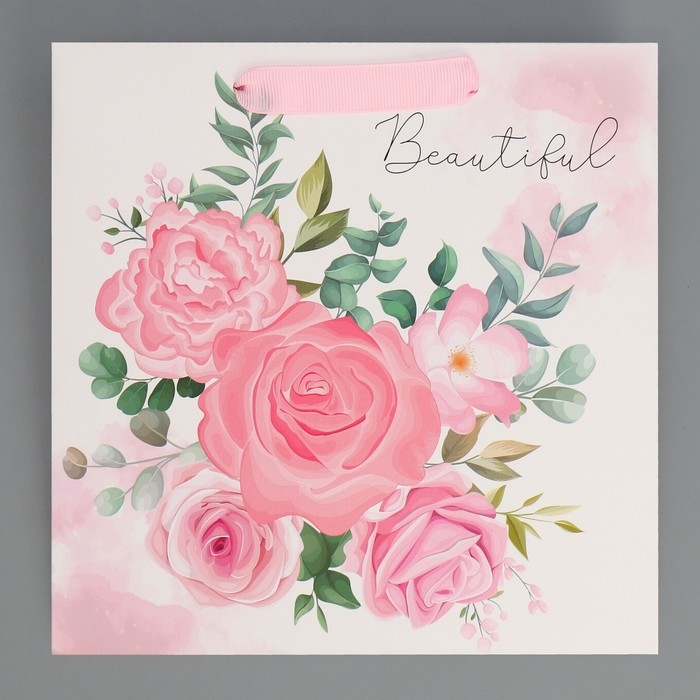 Пакет подарочный квадратный, упаковка, For you my beaty, 20 х 20 х 20 см Пакет подарочный квадратный, упаковка, For you my beaty, 20 х 20 х 20 см