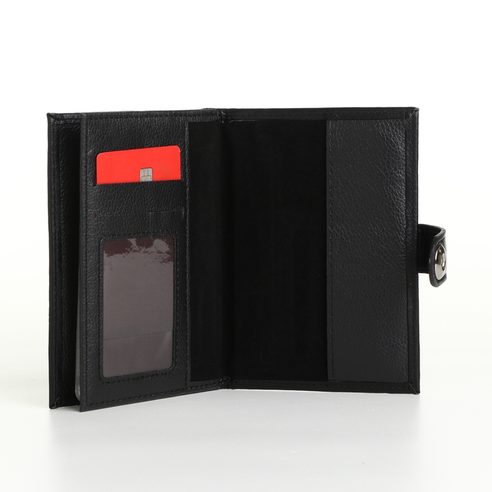 Обложка 2 в 1, для автодокументов и паспорта на магните, цвет коричневый Обложка 2 в 1, для автодокументов и паспорта на магните, цвет коричневый