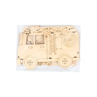 Деревянная кормушка-конструктор &laquo;Пожарная машина&raquo; своими руками, 22 &times; 12 &times; 14 см, Greengo